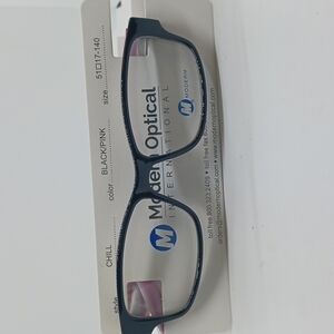 NWT WOMEN'S MODERN OPTICAL EYEGLASS FRAMES CHILL BLACK PINK